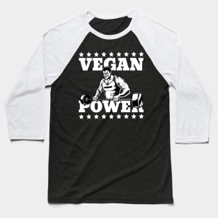 Plant Power Bodybuilding Vegan Baseball T-Shirt